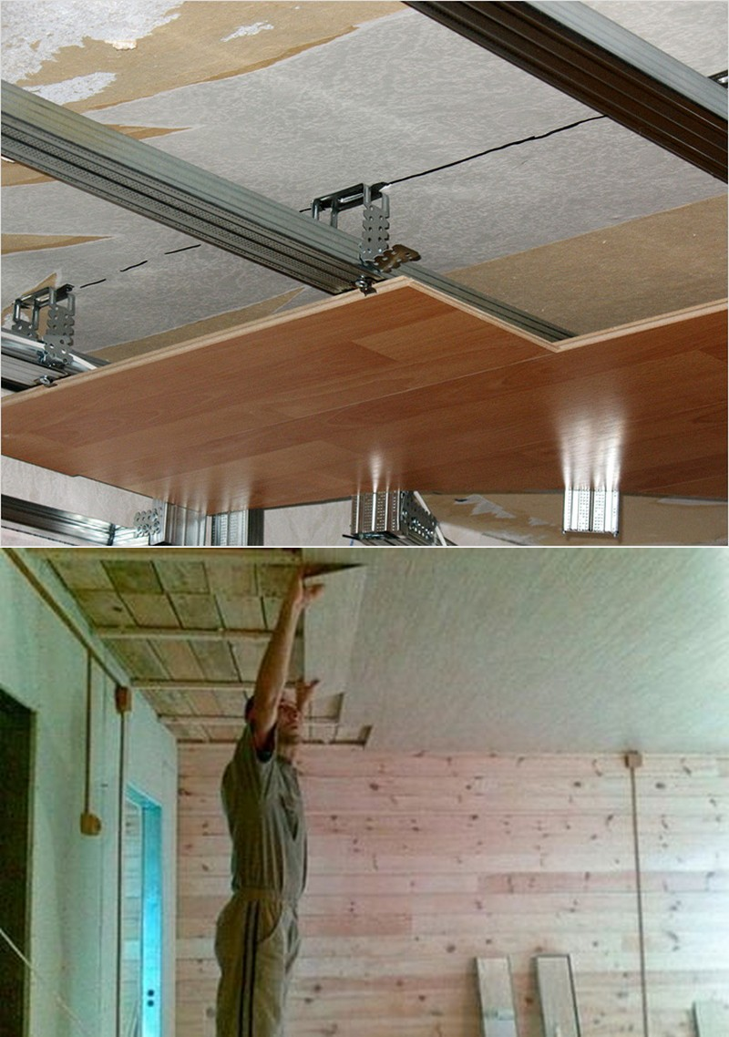 Ламинат на потолок (41 фото): укладка, отделка и монтаж потолочного покрытия в деревянном доме, как крепить конструкцию