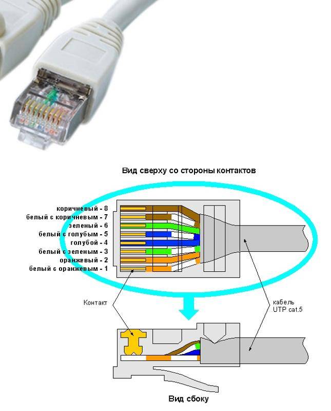 Обжим витой пары: правильная схема обжима кабеля для интернета