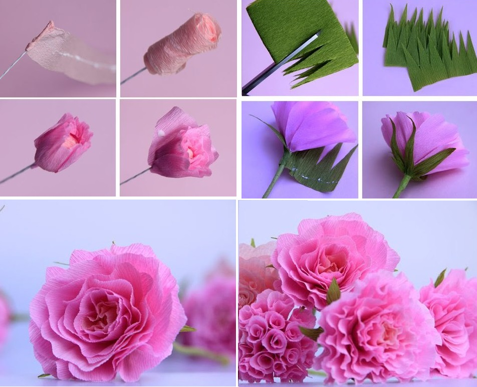 Большие цветы из гофрированной бумаги своими руками: мк с фото и видео