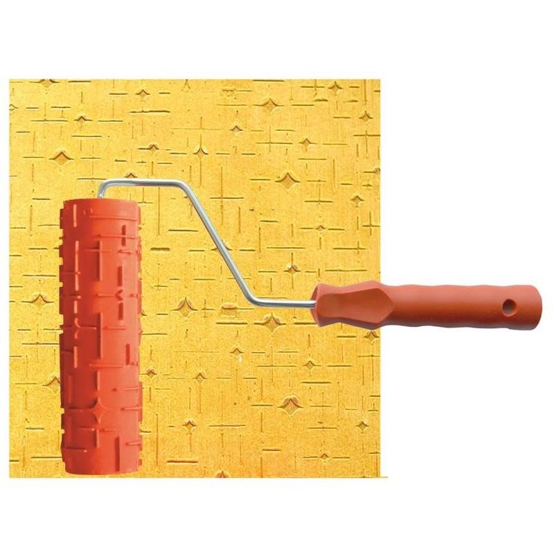 Виды валиков для декоративной штукатурки: фактурный (структурный) с рисунком и резиновым рельефным узором, а также, как своими руками сделать нанесение на стены