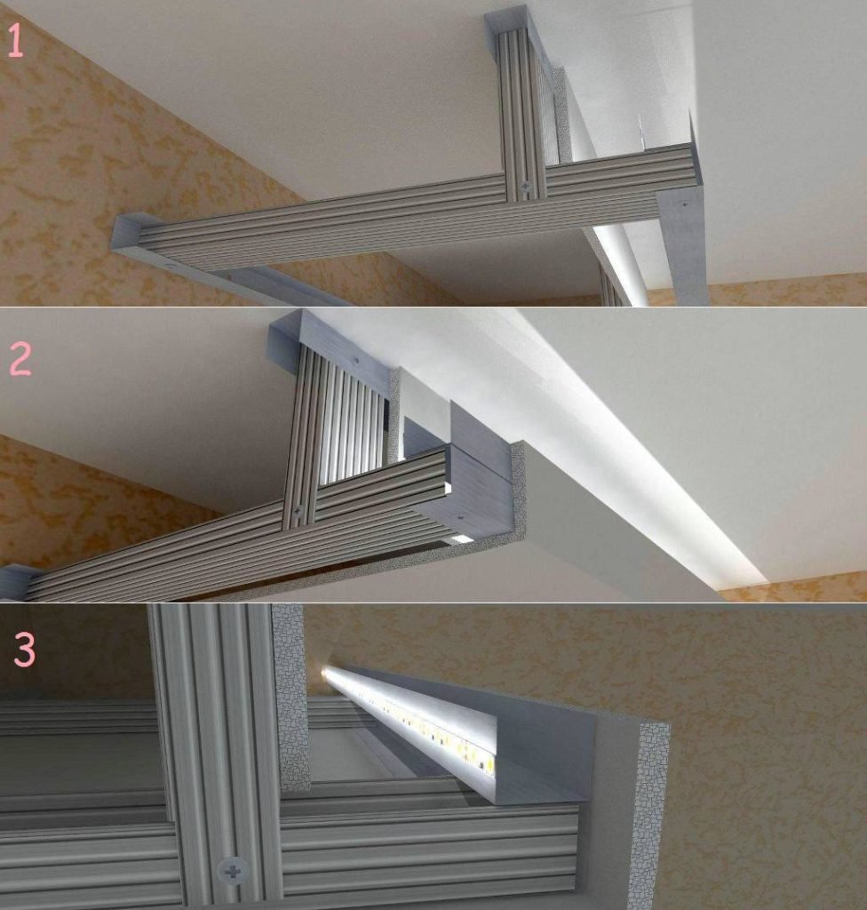 Как сделать светодиодную подсветку на двухуровневом потолке: пошаговая инструкция и советы