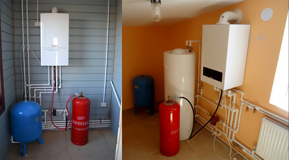 Газовое отопление частного дома с газовым котлом – схема, видео