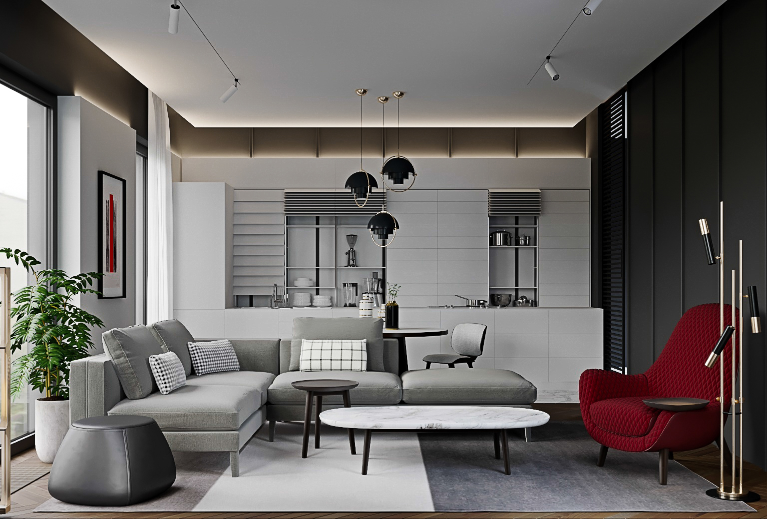 Дизайн однокомнатной квартиры: 4 шага к красивому интерьеру