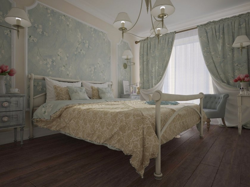 Интерьер спальни в стиле прованс для дома и квартиры | 50 фото