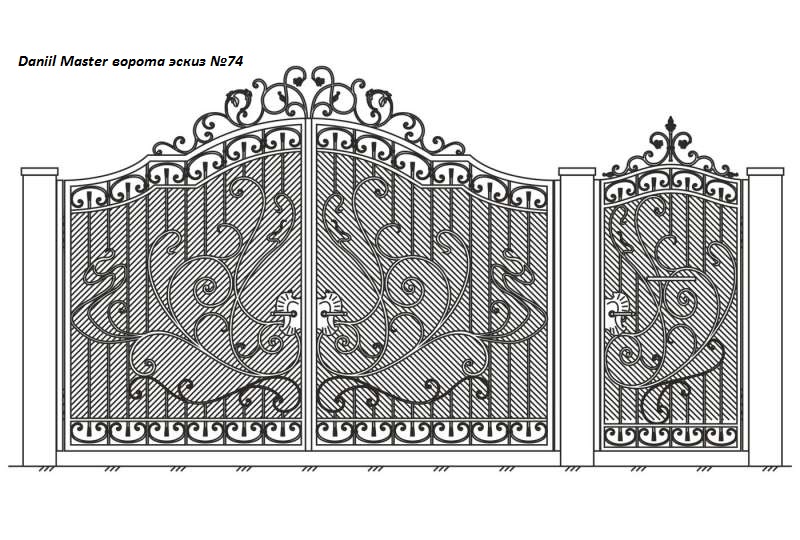 Кованые заборы и ворота: выбора материала, применение в ландшафтном дизайне + фото идеи