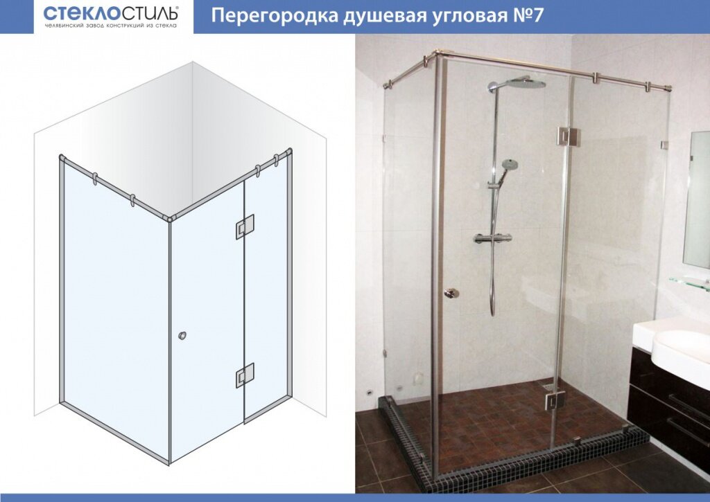 Как выбрать стеклянные перегородки для душа: какие бывают материалы, особенности конструкции, популярные габариты