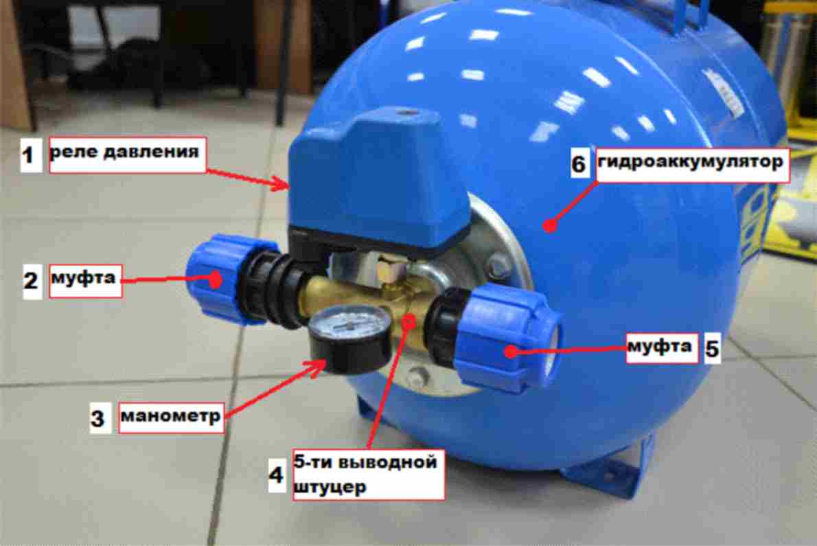 Второй гидроаккумулятор к насосной станции схема